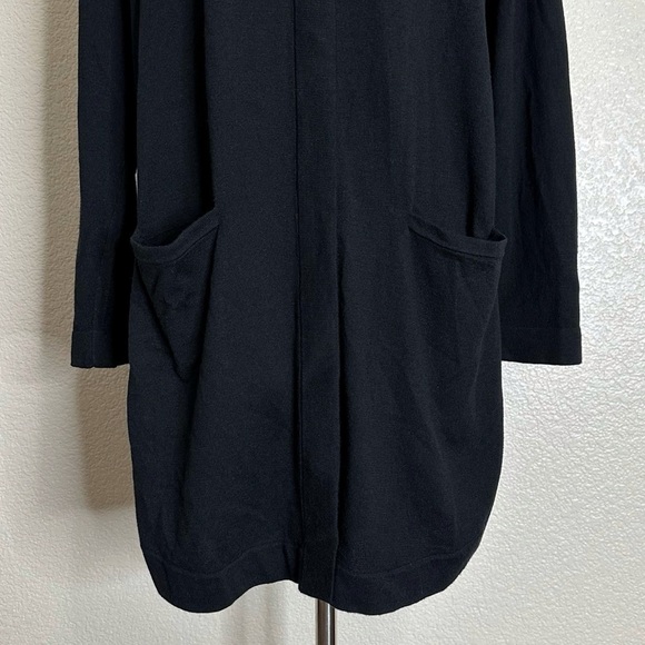 J. Jill Wool Blend Women''s Black Button Down Long Cardigan Sweater, Sz Medium - Picture 4 of 12